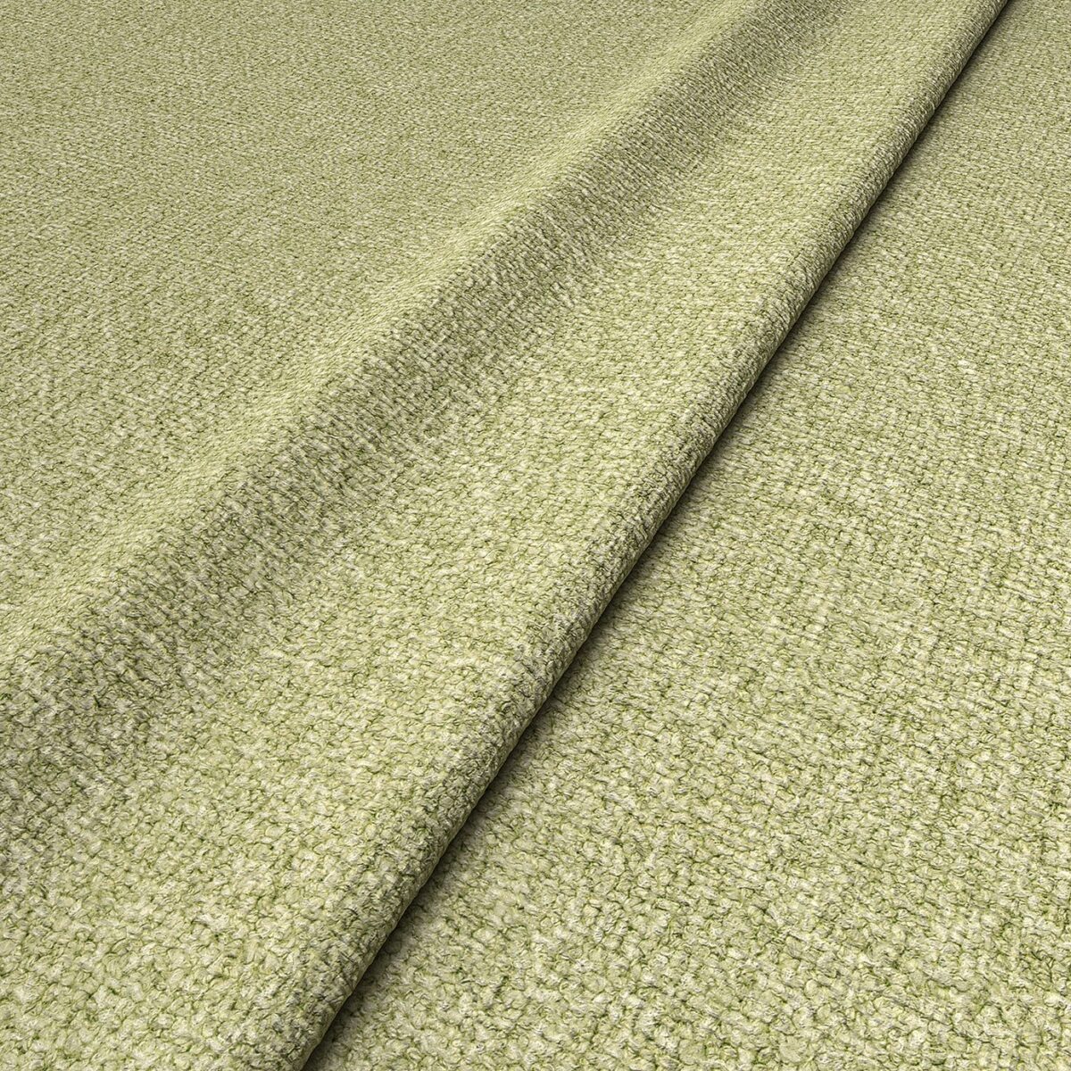 Sienna Fabric - Peridot by green plain woven fabric from Linwood Fabrics
