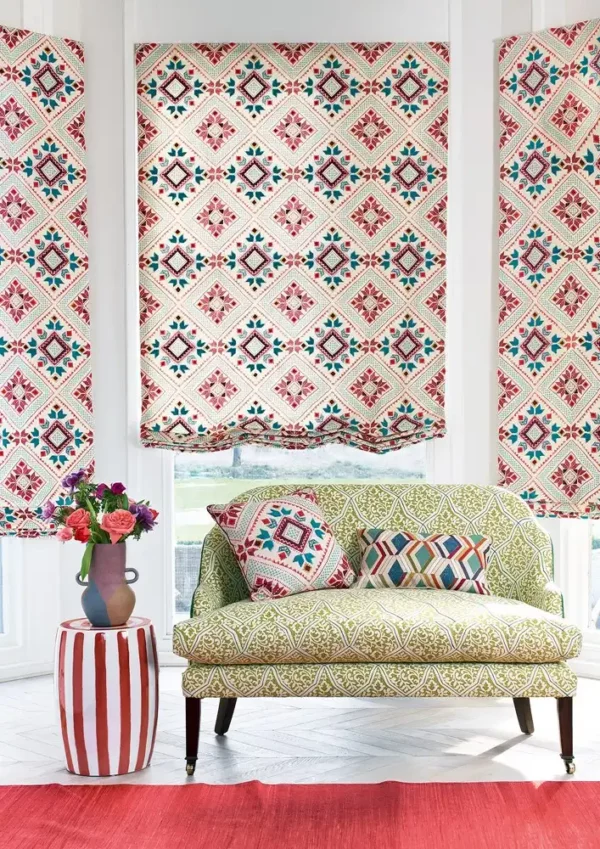 Minerva Fabric - Red / Teal by Minerva Fabric - Red / Teal from