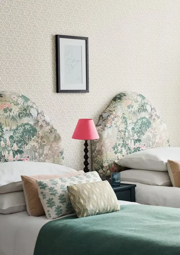 Greenway Fabric - Soft Green / Pink by Greenway Fabric - Soft Green / Pink from