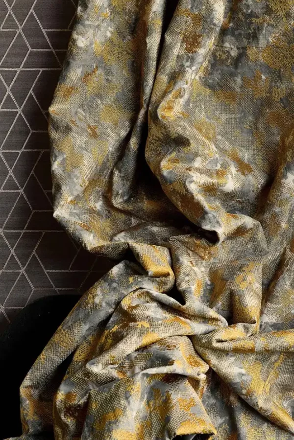 Quartzite Fabric - Red / Gold by Quartzite Fabric - Red / Gold from