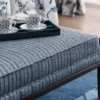 blue striped woven coffee table from Nina Campbell