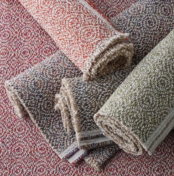 Rushlake Fabric - Teal / Red by Rushlake Fabric - Teal / Red from