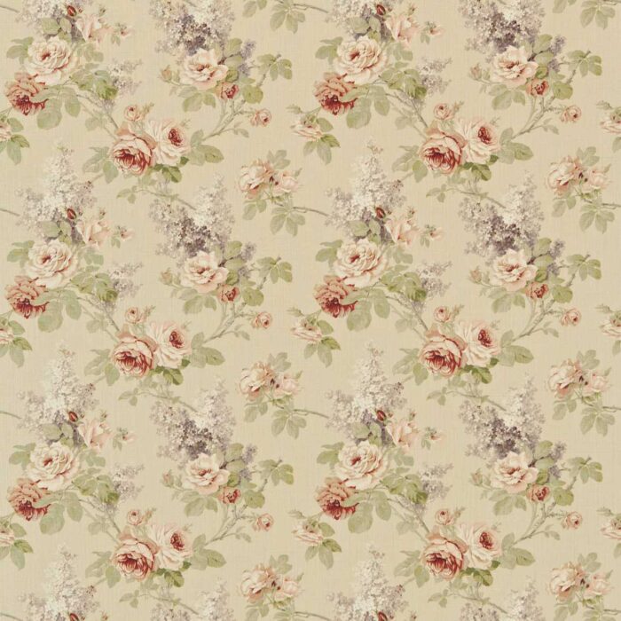 Sorilla Fabric - Biscuit / Claret swatch