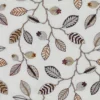 white botanical embroideried fabric from Fibre Naturelle