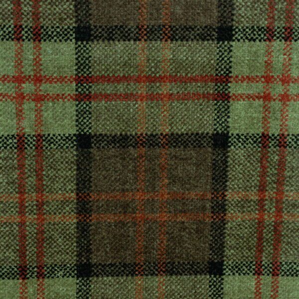 Lana Plaid Fabric - Moss by Lana Plaid Fabric - Moss from