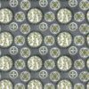 black-grey botanical printed fabric from William Yeoward