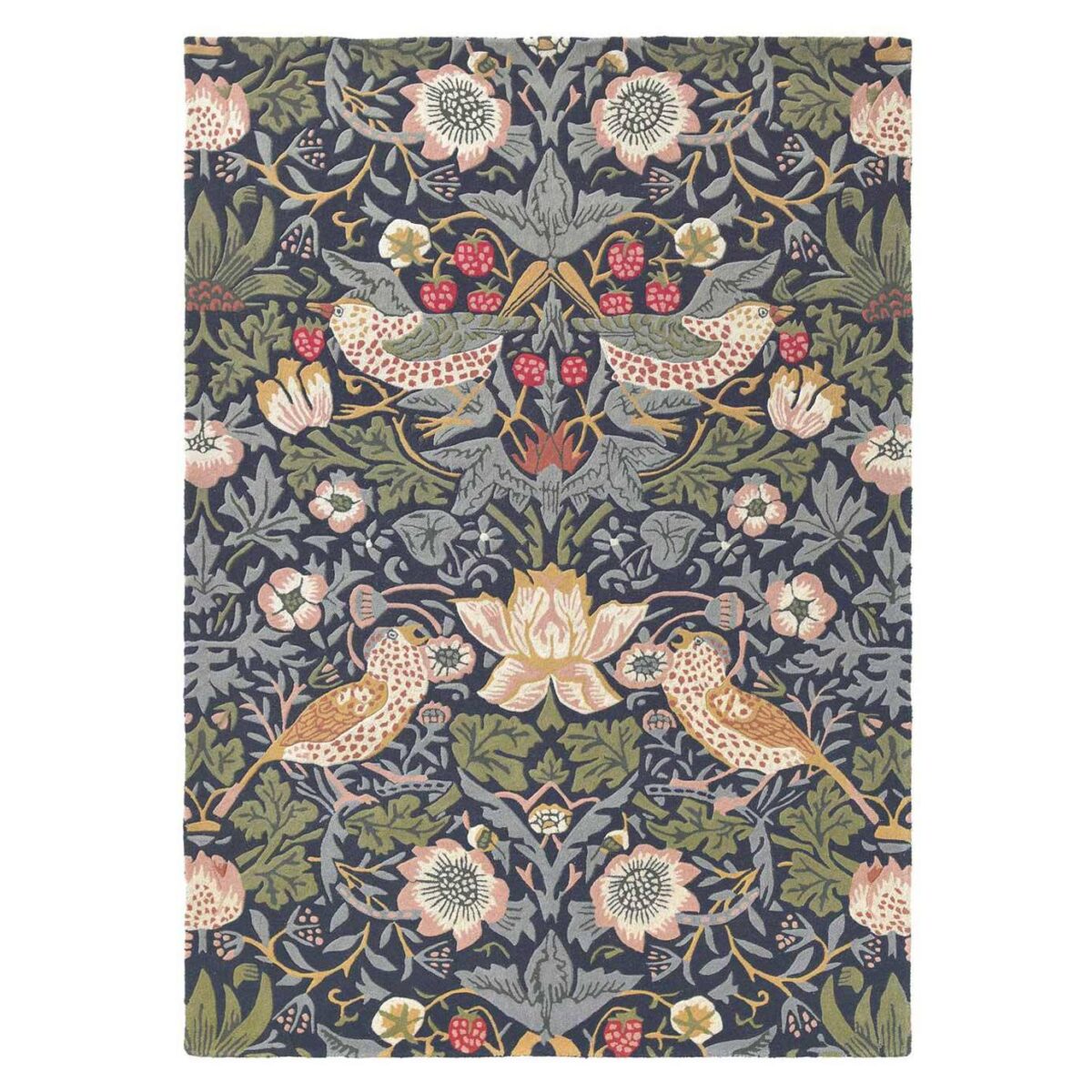 William Morris & Co Strawberry Thief Rug Indigo (Select Size) from