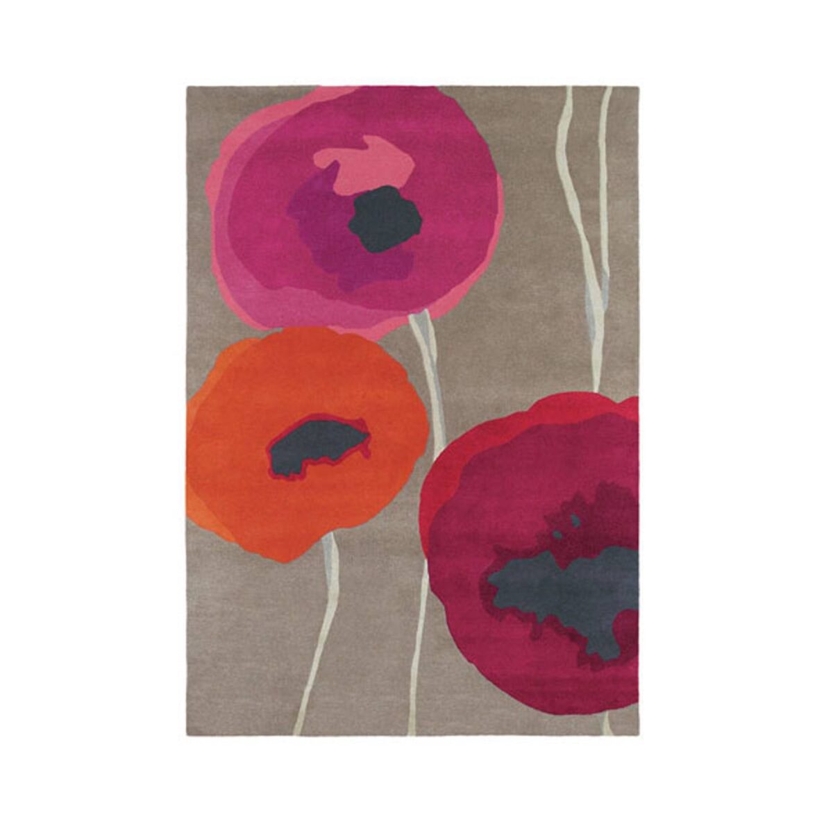 Sanderson Poppies Rug Red / Orange (Select Size) by Sanderson Poppies Rug Red / Orange (Select Size) from