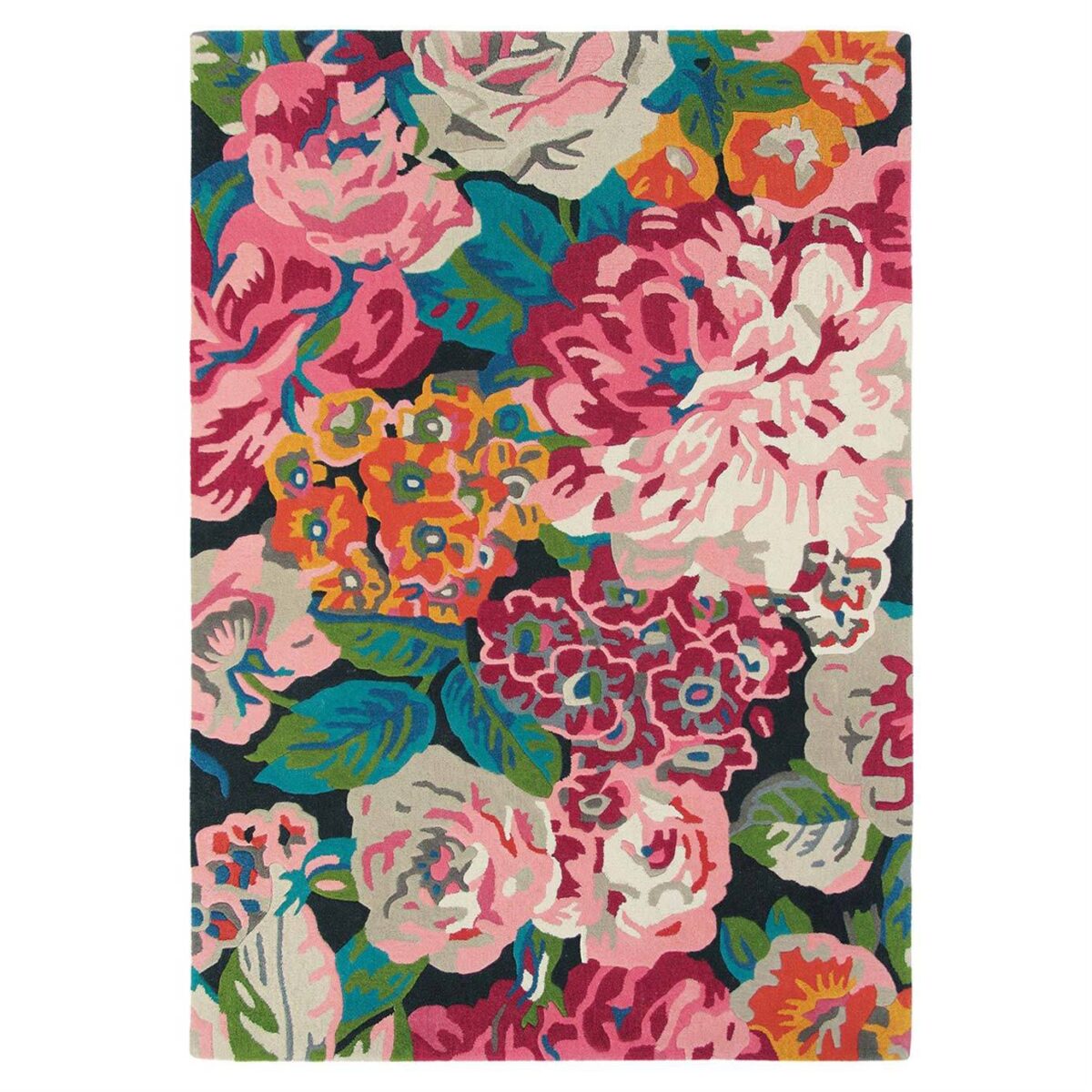Sanderson Rose and Peony Rug Cerise (Select Size) from