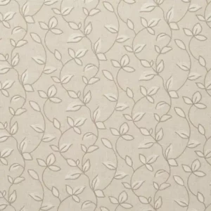 neutral botanical embroideried fabric from Clarke & Clarke