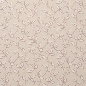 purple botanical embroideried fabric from Clarke & Clarke