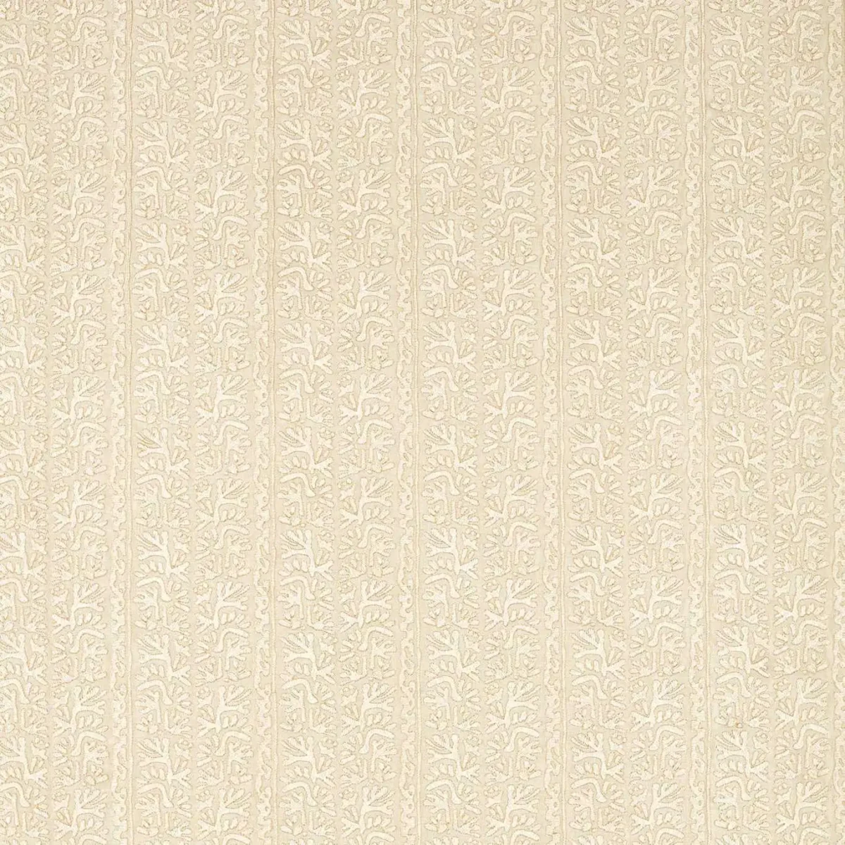 beige fabric with coral stripes