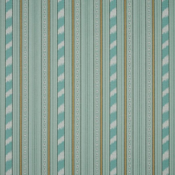 Lumiere Fabric - Jade by blue striped woven fabric from iLiv