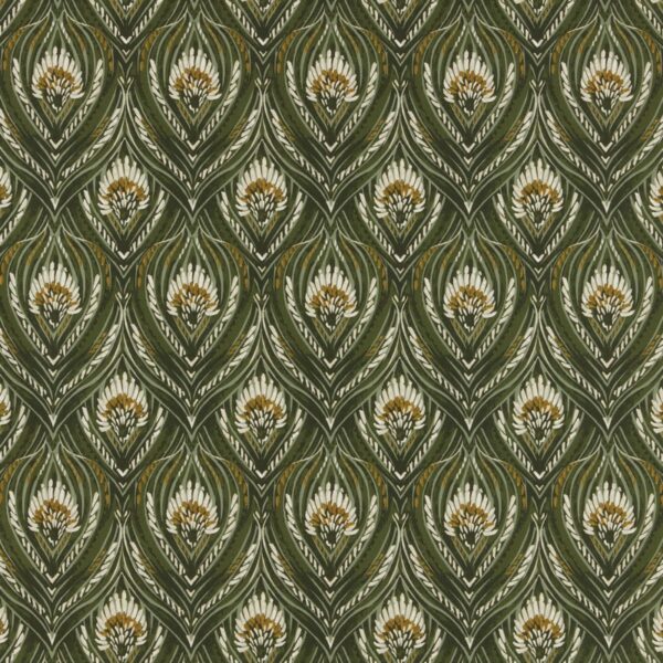 green botanical printed fabric from iLiv