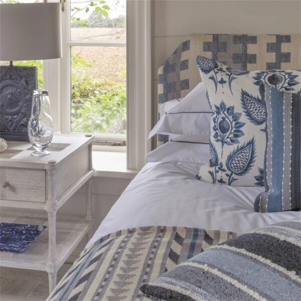 Medicii Flower Fabric - Indigo by Medicii Flower Fabric - Indigo from