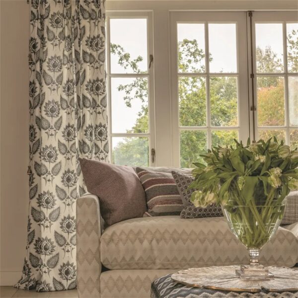 Medicii Flower Fabric - Slate by Medicii Flower Fabric - Slate from