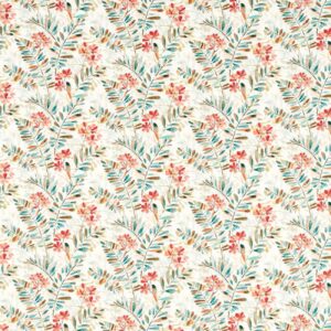 blue botanical cotton fabric from Studio G