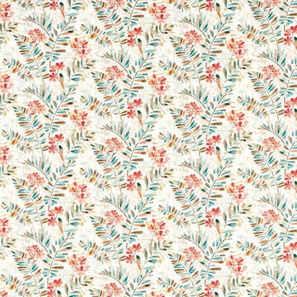 New Grove Fabric - Mineral / Spice by blue botanical cotton fabric from Studio G