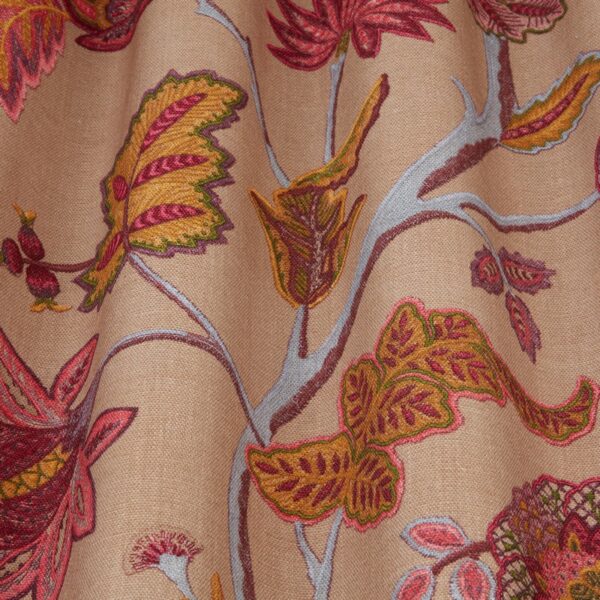 Chanderi Fabric - Cerise by Chanderi Fabric - Cerise from