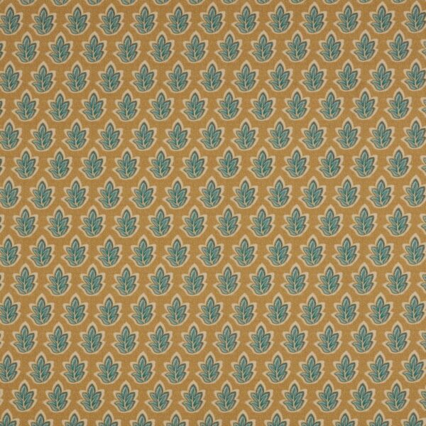 yellow botanical printed fabric from iLiv