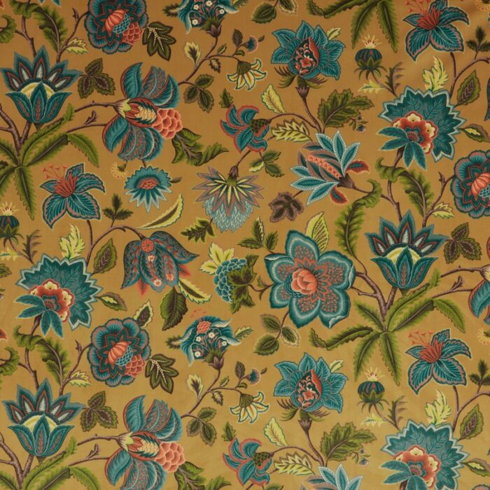 Sarita Velvet Fabric - Ochre swatch