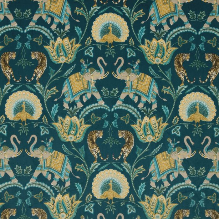 Sumatra Velvet Fabric - Aegean swatch