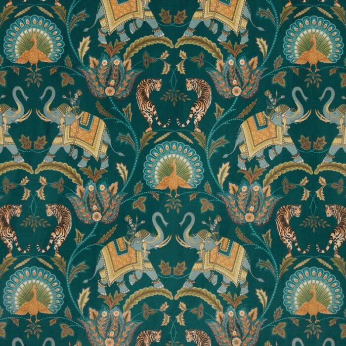 Sumatra Velvet Fabric - Ocean swatch