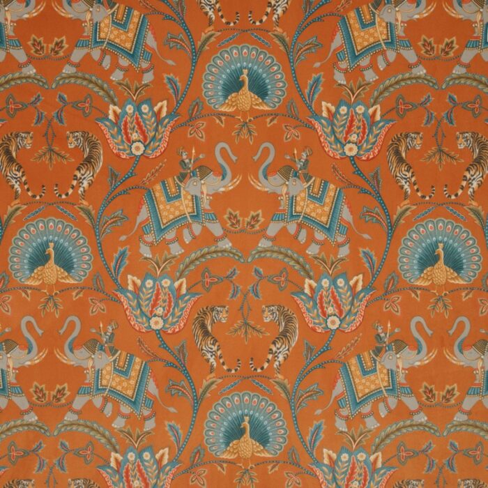 Sumatra Velvet Fabric - Papaya swatch