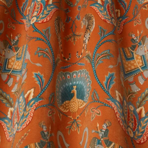 Sumatra Velvet Fabric - Papaya from