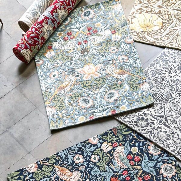 William Morris & Co Strawberry Thief Rug Slate (Select Size) by William Morris & Co Strawberry Thief Rug Slate (Select Size) from