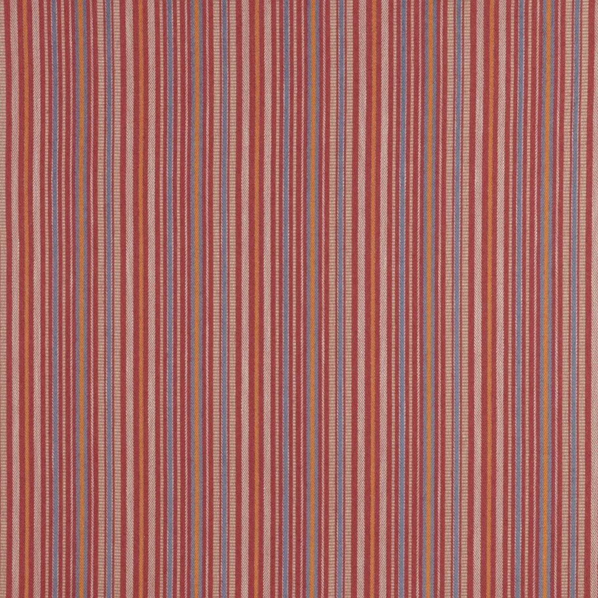 Hendrix Fabric - Chilli by red striped jacquard fabric from iLiv