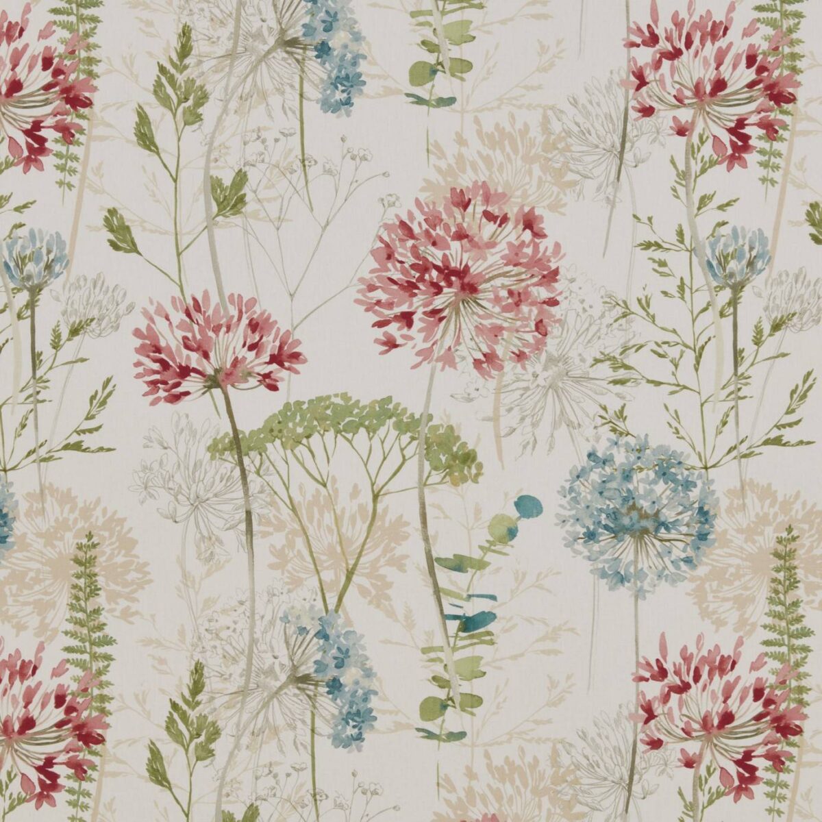 multicolour botanical cotton fabric from iLiv