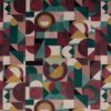 multicolour geometric velvet-chenille fabric from iLiv
