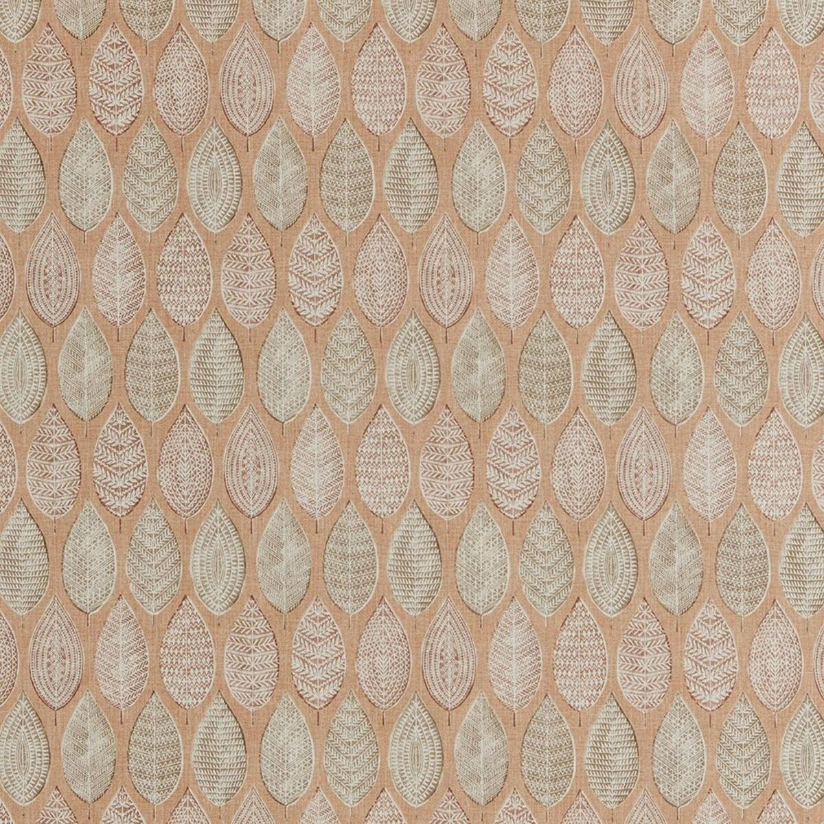 Malabar Fabric - Wildrose by orange botanical cotton fabric from iLiv