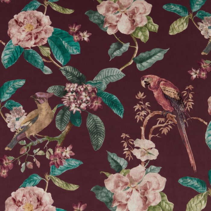 Enchanted Garden Fabric - Damson swatch