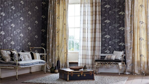 Gardinum Fabric - Linen / Chalk / Ebony by Gardinum Fabric - Linen / Chalk / Ebony from