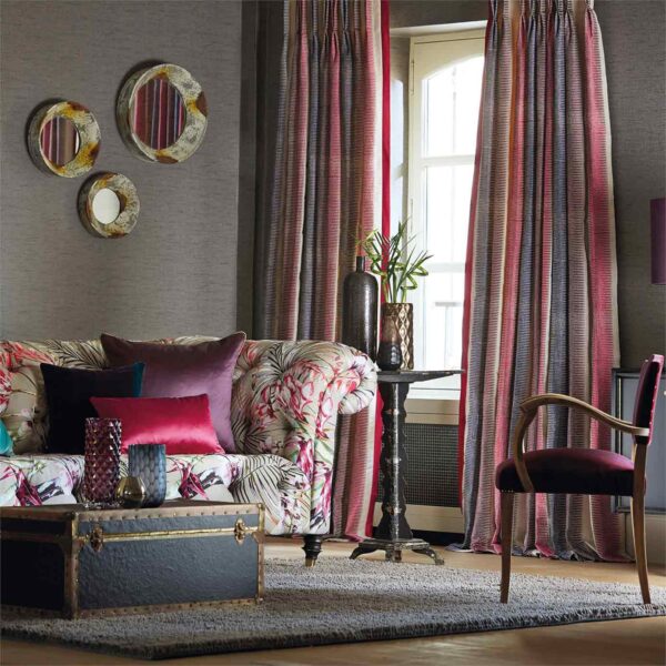Paradise Fabric - Raspberry / Loganberry / Emerald by Paradise Fabric - Raspberry / Loganberry / Emerald from