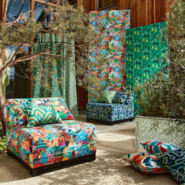 Journey of Discovery Fabric - Paprika / Fuschia / Fig Blossom by Journey of Discovery Fabric - Paprika / Fuschia / Fig Blossom from