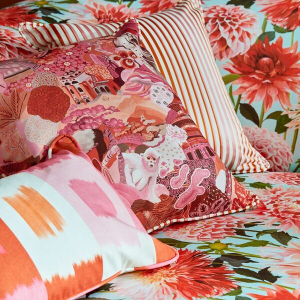 Shiruku Fabric - Harissa / Amazonia / Emerald from