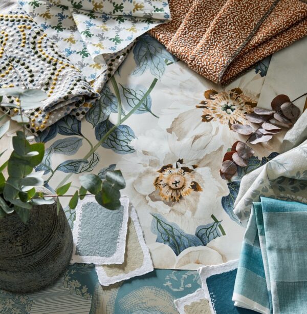 Sow Fabric - Baked Terracotta / Soft Focus from
