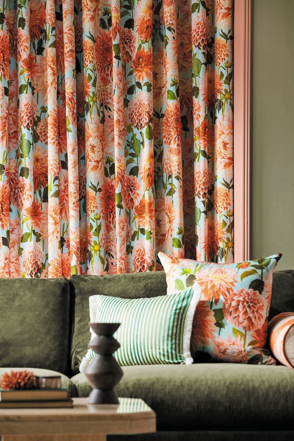Dahlia Fabric - Blossom / Emerald / New Beginnings by Dahlia Fabric - Blossom / Emerald / New Beginnings from
