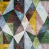 multicolour geometric velvet-chenille fabric from Black Edition
