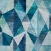 blue geometric velvet-chenille fabric from Black Edition