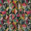 multicolour geometric velvet-chenille fabric from Black Edition