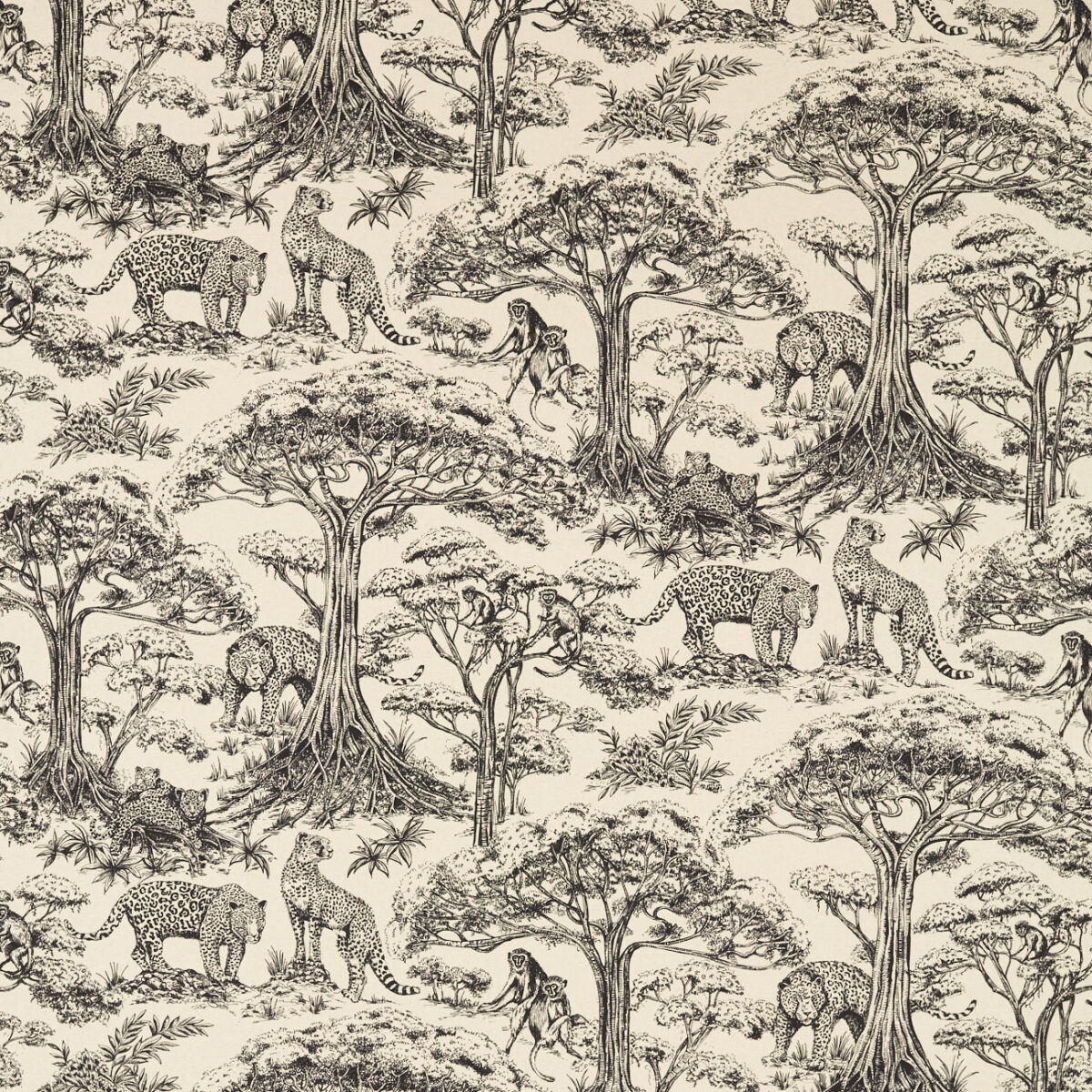 Kisumu Fabric - Noir / Linen by Kisumu Fabric - Noir / Linen from