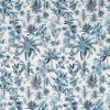 blue botanical jacquard fabric from Clarke & Clarke