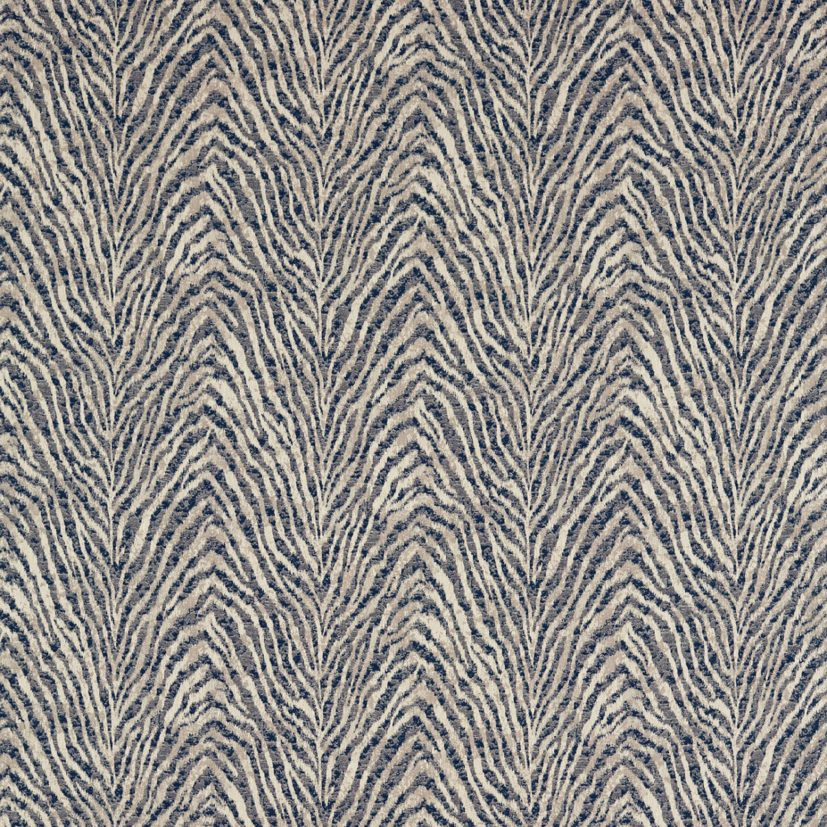 Manda Fabric - Midnight / Linen by black-grey animal jacquard fabric from Clarke & Clarke