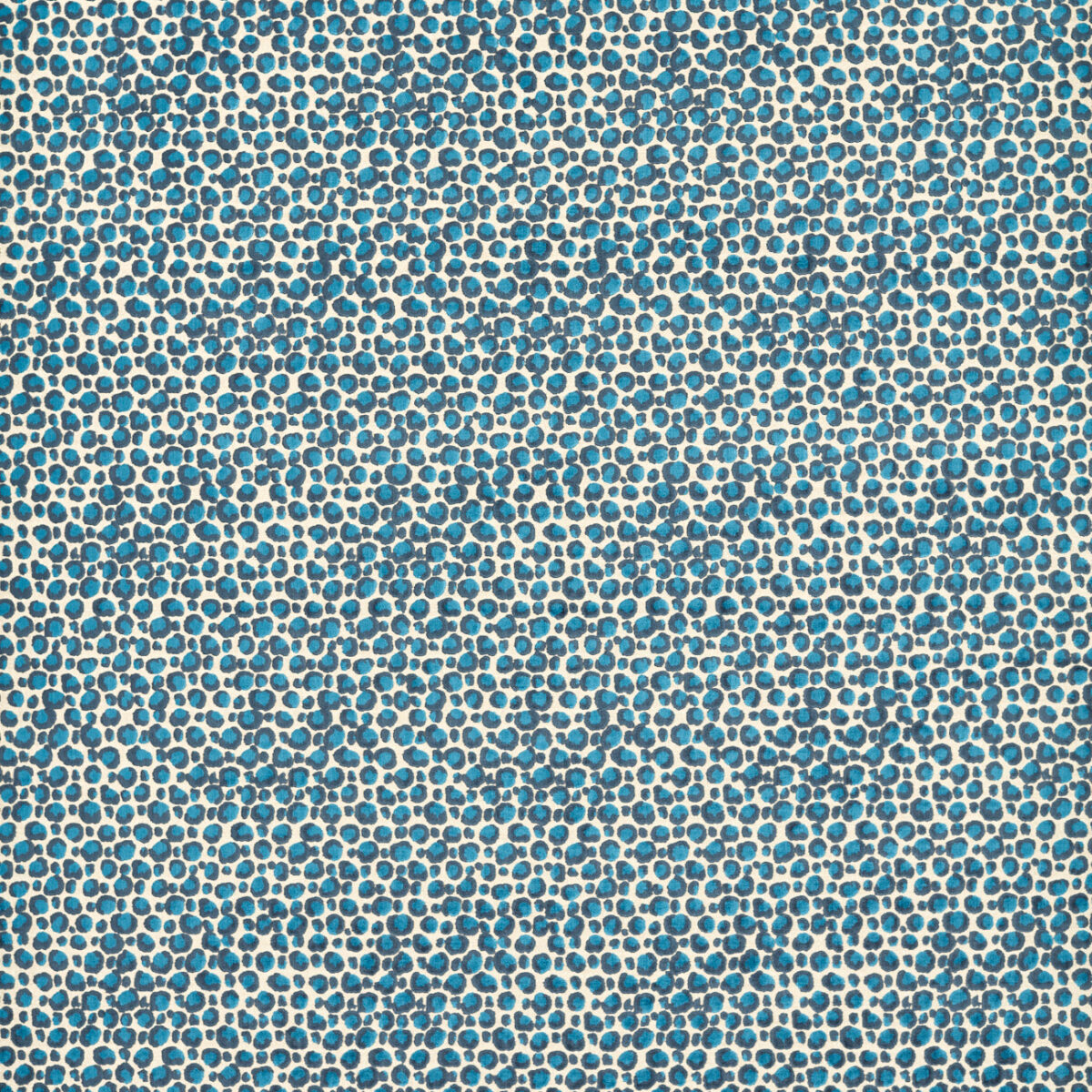 blue spotted velvet-chenille fabric from Clarke & Clarke