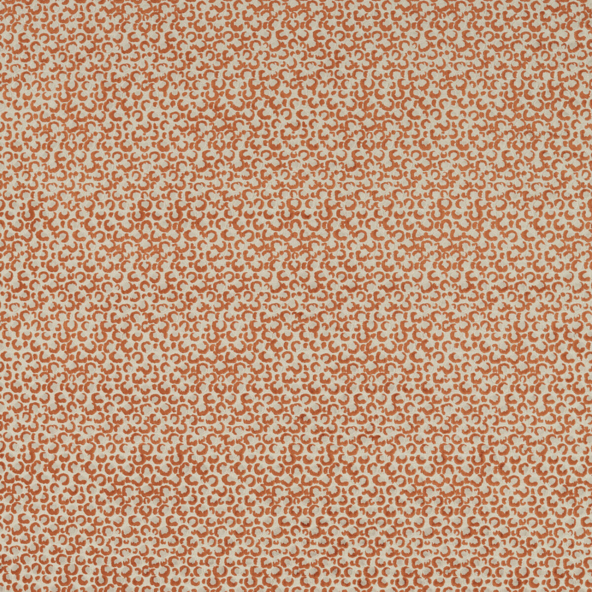 orange spotted velvet-chenille fabric from Clarke & Clarke