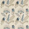 blue botanical embroideried fabric from Clarke & Clarke
